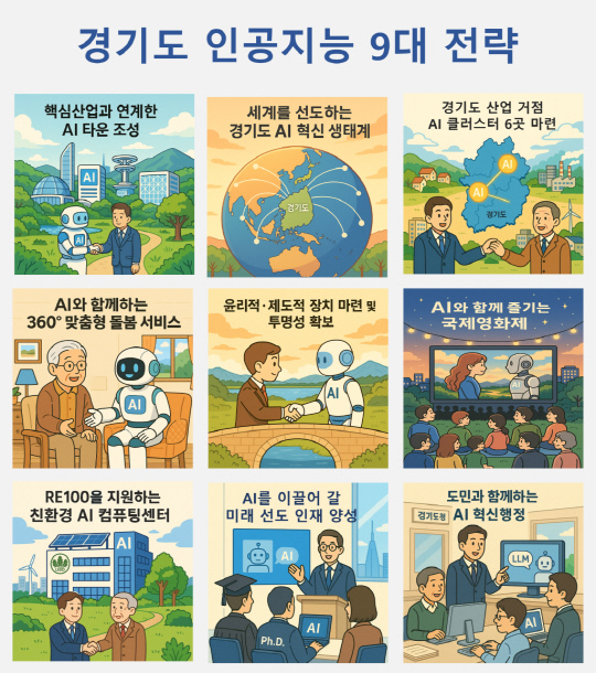 경기도, AI 9대 전략·52개 주요사업 발표… AI 글로벌 생태계 1등 목표