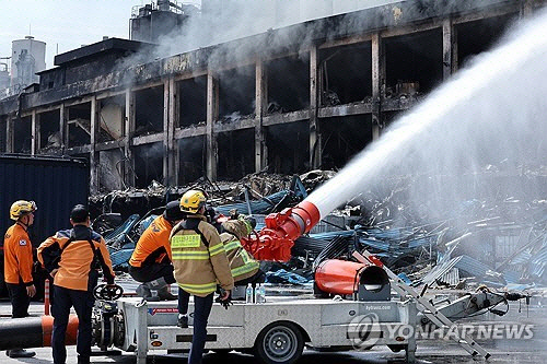 금호타이어 주불 진화…정일택 대표 “피해복구 최선”