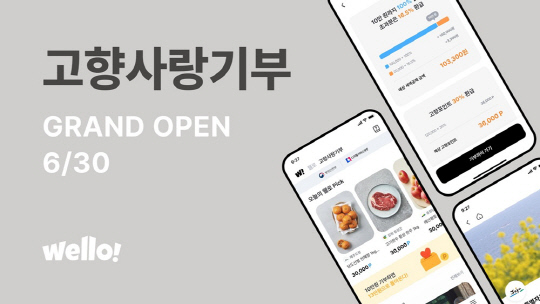 웰로, 5000만원 규모 고향사랑기부제 사전등록 이벤트